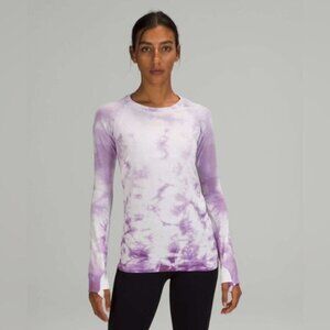 Lululemon Swiftly Tech Long Sleeve Shirt 2.0Shibori Stripe Wisteria Purple